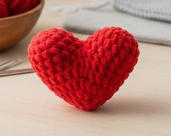 Crochet Heart Pattern PDF | Amigurumi Heart Plush Pattern | Valentine Gift Crochet | Easy Heart Toy | Instant Download