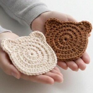 Crochet Bear Coaster Pattern PDF | Cute Honey Bear Mug Rug | Beginner Amigurumi Coaster | DIY Gift | Instant Download