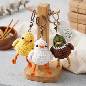 Crochet Duck Keychain Pattern PDF | No Sew Amigurumi Duckling | Cute Bird Keyring | Beginner Friendly Crochet Pattern | Instant Download
