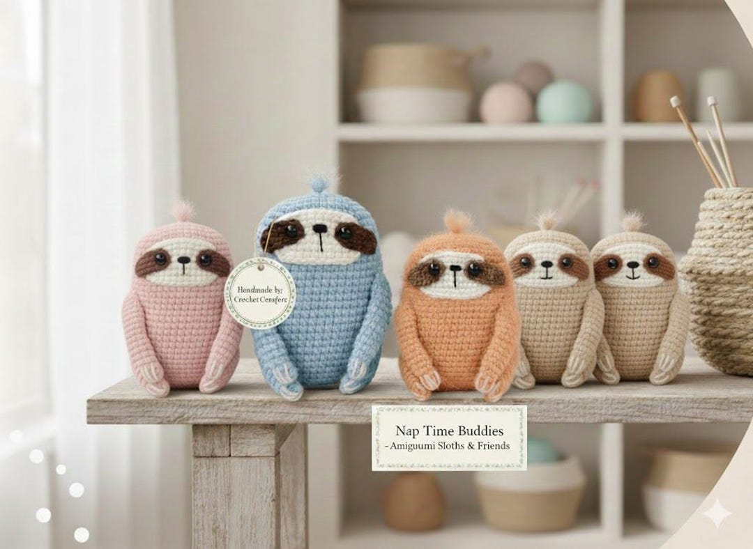 Amigurumi Sloth Crochet Pattern | Beginner Sloth Plush Pattern | Cute ...