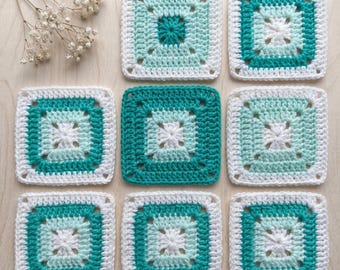 Motif carré grand-mère au crochet PDF | Tutoriel classique du carré grand-mère | Motif au crochet facile | Modèle adapté aux débutants