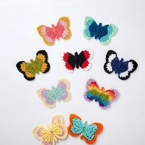 Crochet Butterfly Applique Pattern PDF | Admiral Butterfly Motif for Bags Clothes Decor | Easy DK Yarn | Instant Download