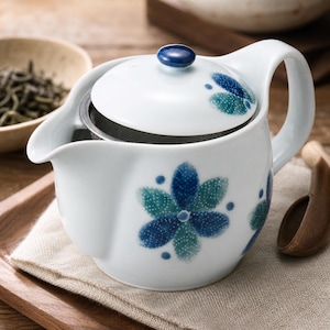 Japanse theepot, Rokka U Pot Arita Porselein Kyusu Large, Made in Japan-theecadeau