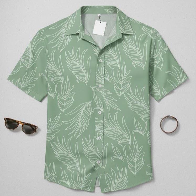 Mens Green Floral Dress Shirt - Etsy