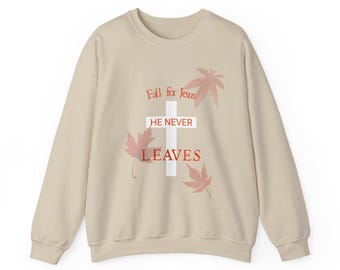 Fall For Jesus Crewneck – Cozy Autumn Faith Sweatshirt