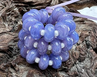 MTO Tanzanite Dream Lampwork Beads Set SRA Made to Order, Purple Lampwork Bead, SWCreations