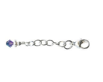 Crystal Starlights Anklet Jewelry Extender, Anklet Extender, Bracelet Extender, Sterling Silver Extender