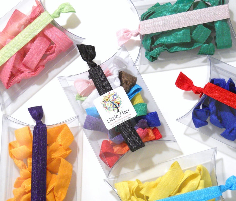 Baker's Dozen Pillow Boxes 13 Elastic Hair Ties Great Gift Etsy