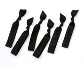 Little Black Dress - 6 Comfort Elastic Hair Ties Bands Bracelets