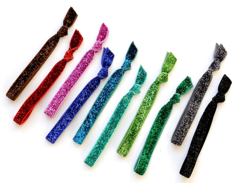 Sparkle 10 Comfort Elastic Hair Ties / Bands / Bracelets Etsy