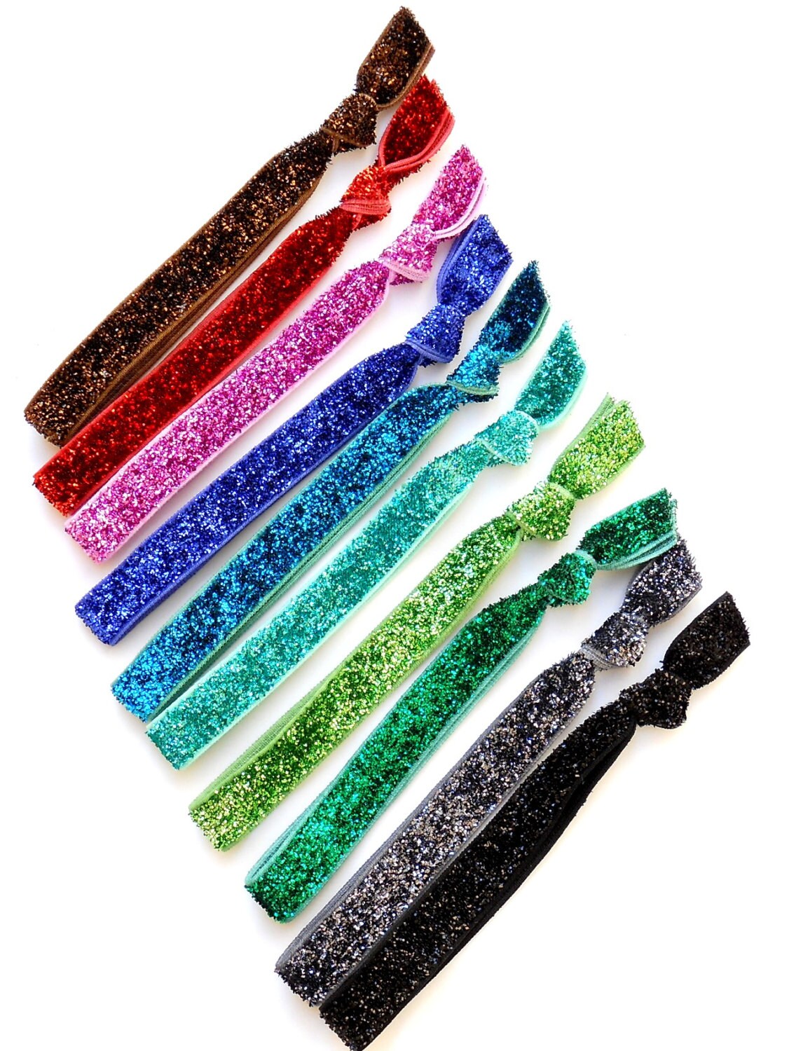 Sparkle 10 Comfort Elastic Hair Ties / Bands / Bracelets Etsy