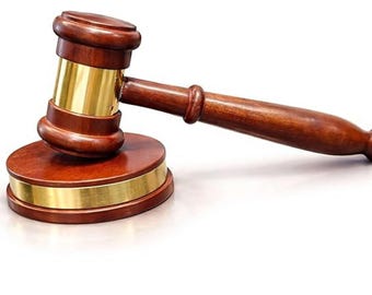 Wooden Judge Gavel and Sound Block, Lawyer Gift