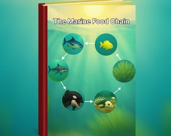 Marine food chain in English story and activities PDF