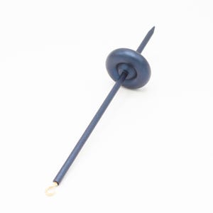 Ultimate Beginner Sea Serpent Drop Spindle Kit - Midi Size Navy - Top Bottom Supported Turkish - Learn To Spin Kit image 6