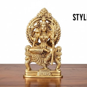 Brass Rajeshwari Statue – Goddess Rajarajeshwari Idol for Pooja