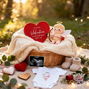 Valentine&#39;s Pregnancy Announcement | Baby Reveal, Social Media (Digital Download)