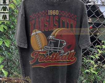 Comfort Colors Kansas City Football Shirt, Kansas City Sweatshirt, Kansas City Football Tshirt, Kansas City Football Fans, Oversized Shirt