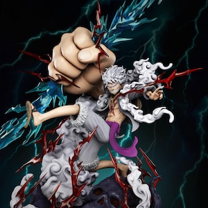 One Piece – Luffy Gear 5 | Joyboy Transformation STL Statue | Anime 3D Print Model | Digital STL File