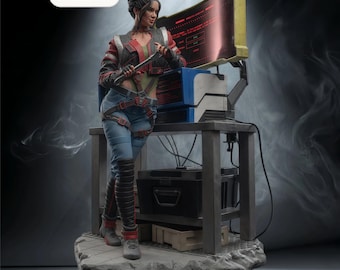 Cyberpunk 2077 – Panam Palmer | Estátua STL de Badlands Outrider | Modelo para Impressão 3D | Arquivo STL Digital