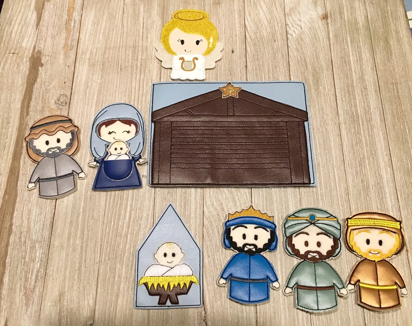 Nativity Finger Puppet Set - Etsy