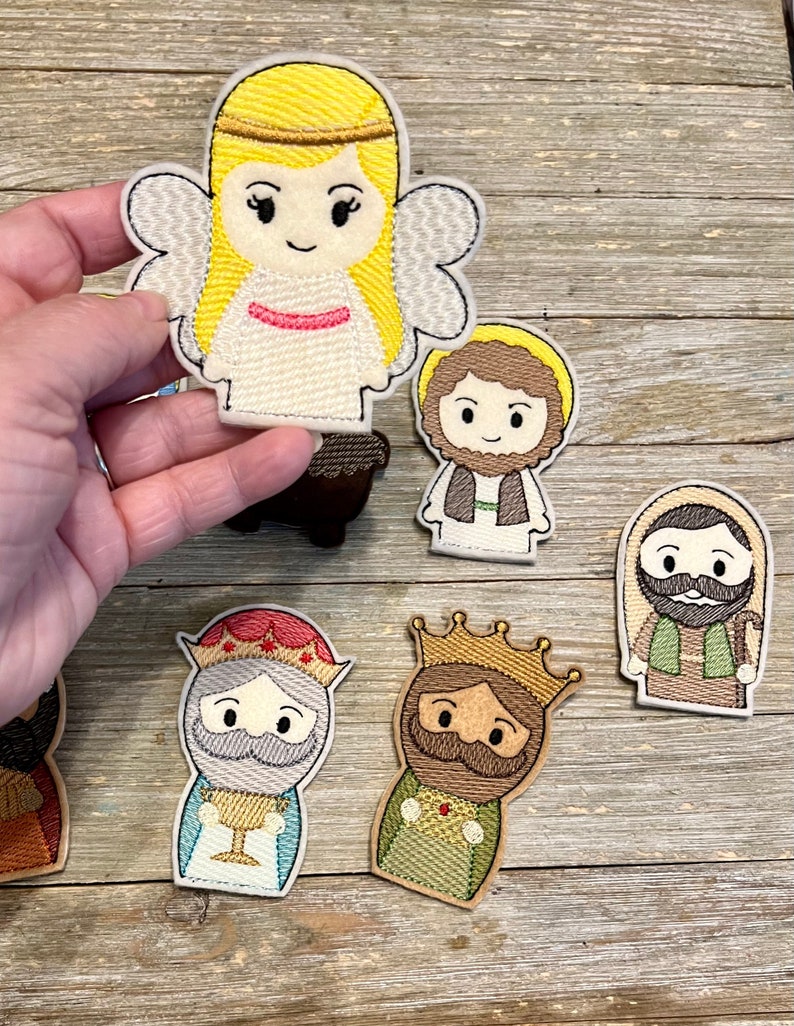 Nativity Felt Finger Puppet Set - Etsy