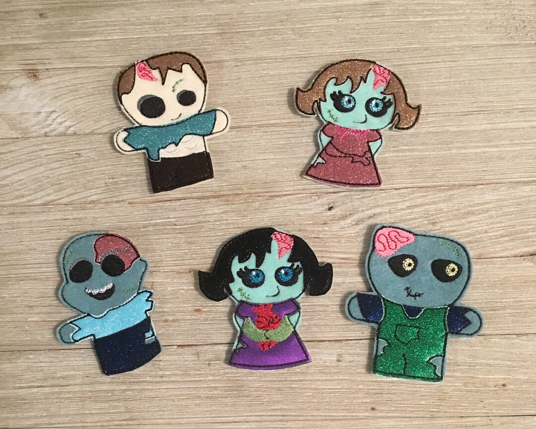 Zombie Finger Puppets / Zombie Friends / Zombie Birthday Gift Etsy