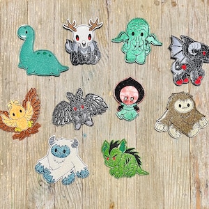 Sparkly Mythological Creatures finger puppets.  Mythological Monster finger puppets