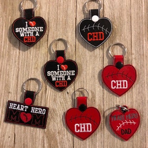 CHD keyfobs, set of 7 keyfobs, CHD awareness