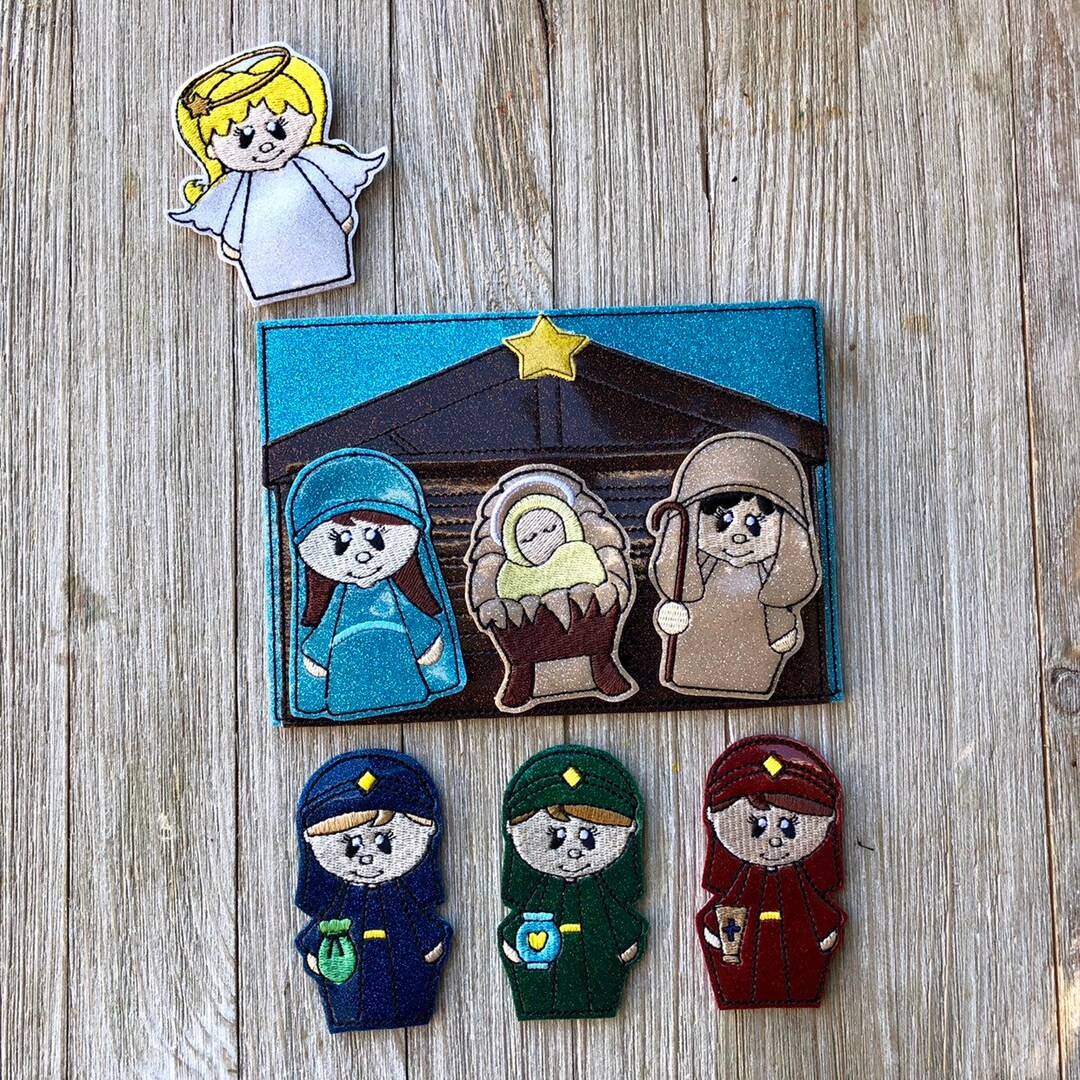 Nativity Felt Finger Puppet Set - Etsy
