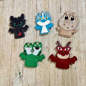 Sparkly Dragon Finger Puppets, quiet time play, teacher gift