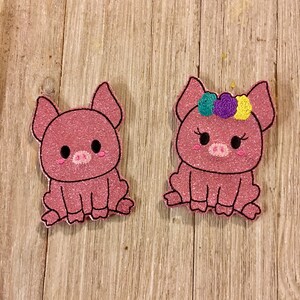 Sparkly Pig Finger Puppet Pair