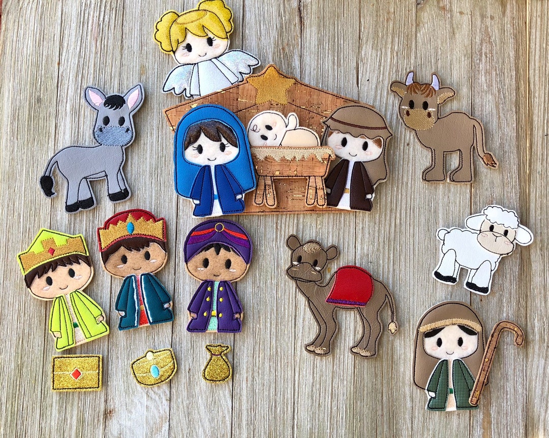 Nativity Finger Puppet Set Lighter Complexions, Christmas Gift ...