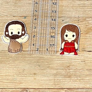 Old Testament finger puppet set. Includes Ester and the King, Daniel and the Lions Den, David and Goliath, Adam and Eve, Samson and Delilah. image 6