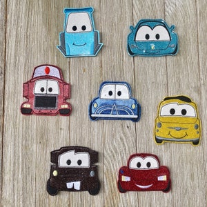 Car friends inspired sparkly finger puppets**birthday present**