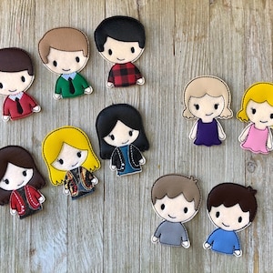 Family finger puppets / lighter complexion completely customizable / Christmas gift / birthday gift