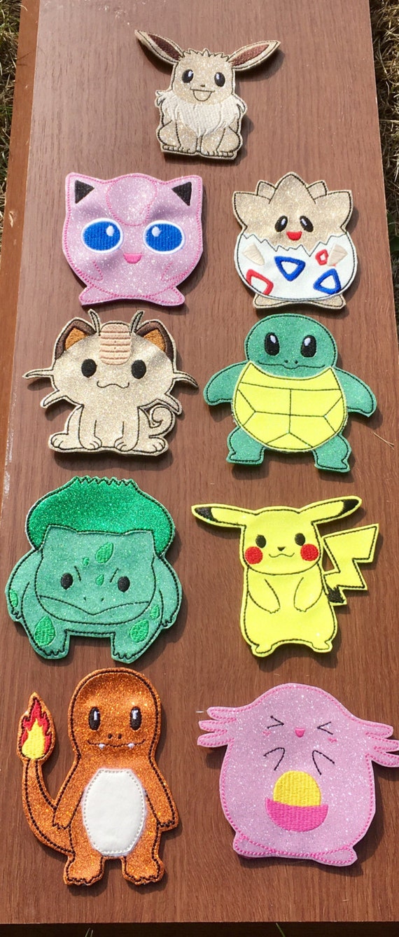 Pokemon Inspired Sparkly Finger Puppets Etsy