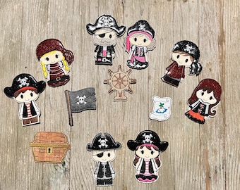 Pirate finger puppet set