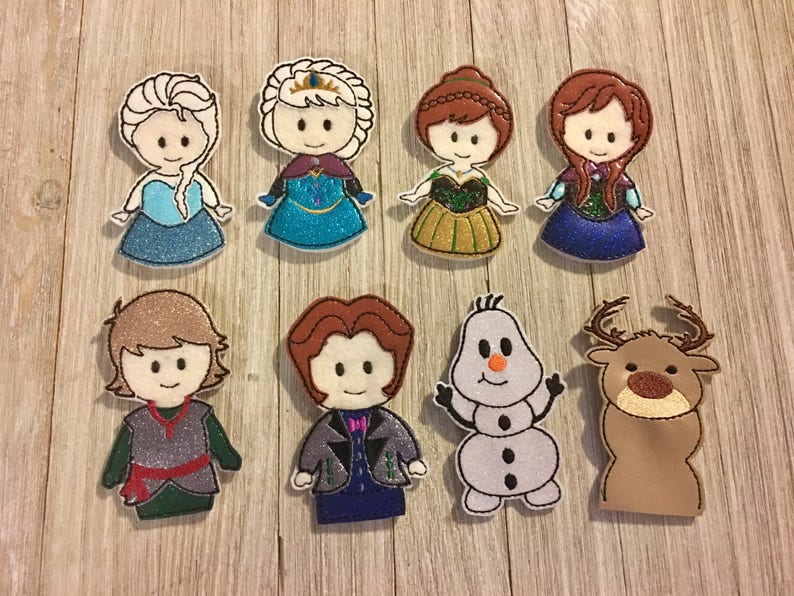 Frozen friends insprired finger puppet set
