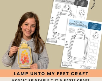 Lamp Unto My Feet Craft Kit | Psalm 119:105 Bible Verse Activity (Printable PDF)