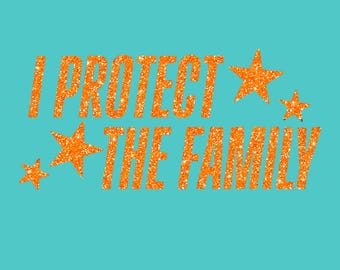 Protejo a la familia (PNG para fans de la música), regalo familiar, Navidad familiar