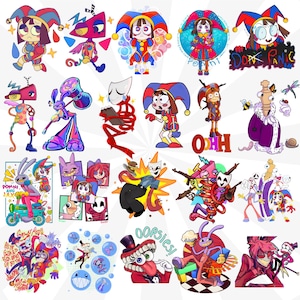 20+ Designs TADC Characters PNG, The Amazing Circus Cartoon, Funny Pomo Jax Gangle Digital Download