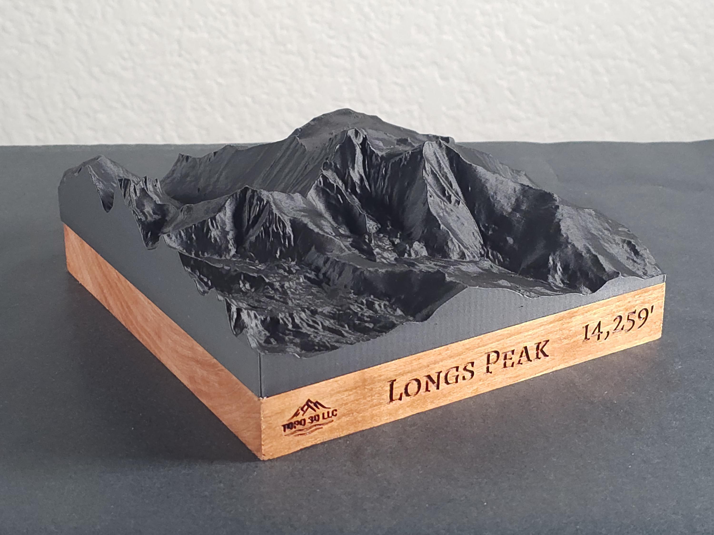 Custom Mountain Model, Personalized 3D Topographic Relief, Custom Peak ...