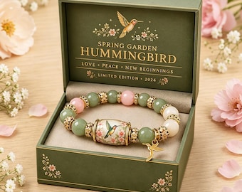2026 New Blessing Birds Bracelet with Premium Gift Box,Inspirational Hummingbird Blessing Bracelet for Women,Mom,Sister and Friends