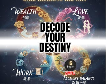 Gepersonaliseerde Chinese BaZi-lezing: waarzegger bazi Four Pillars of Destiny pdf-rapport