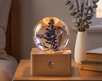 Preserved Rose Gift,Resin Rose Sphere,Eternal Flower Gift for Mom,Personalized Keepsake,Anniversary Gift,Romantic Gift for Her,Memorial Gift