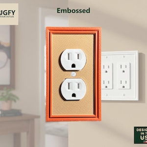 Embossed 1-Gang Wall Plate for Outlet Switch Cover - Plugfy