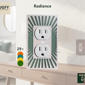 Radiance 1-Gang Outlet Switch Cover - 3D Wall Plate - Plugfy