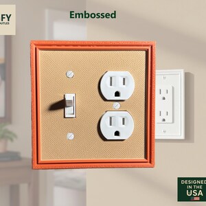 Embossed Outlet-Toggle for Wall Plate Switch Cover - Plugfy