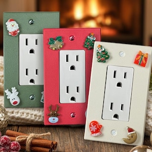 Happy New Year 1-Gang Decorator/Rocker Abdeckung - Dekor Wandplatte - Steckdose Schalter - Plugfy