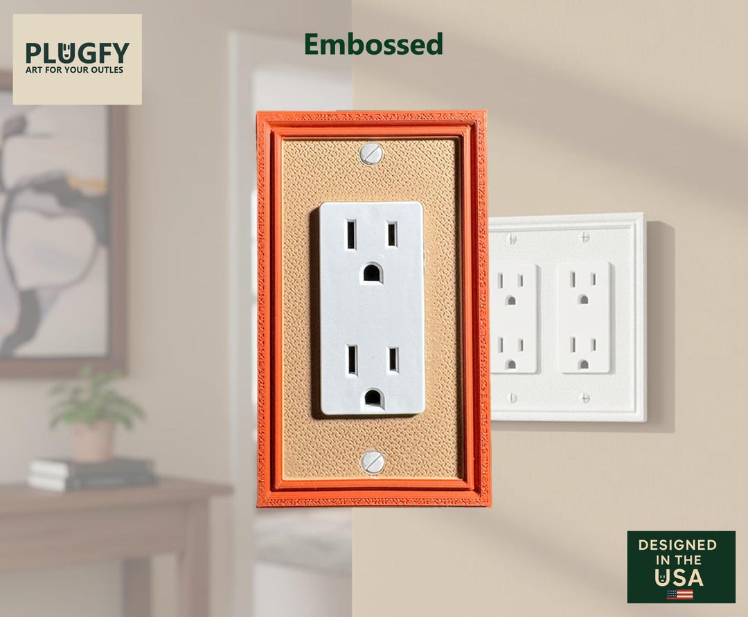 Embossed 1-gang Wall Plate for Decorator/rocker - Outlet Switch Cover ...